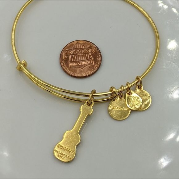 Alex and Ani Disney Gold Coco Guitar Bracelet - Picture 7 of 11